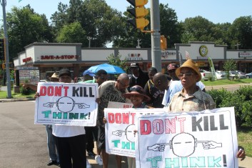 Preparing to Carry Casket